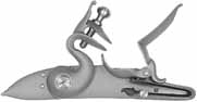 Small Queen Anne pistol Flint Lock, by Jim Chambers